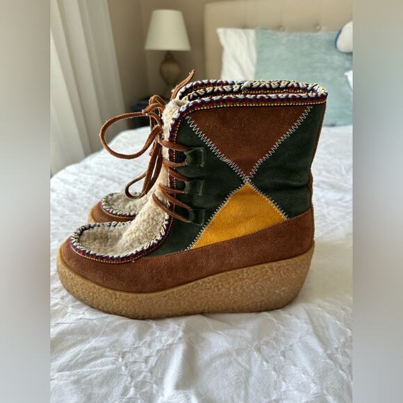 Jeffrey Campbell Milono Shearling Platform Wedges - Picture 9 of 11